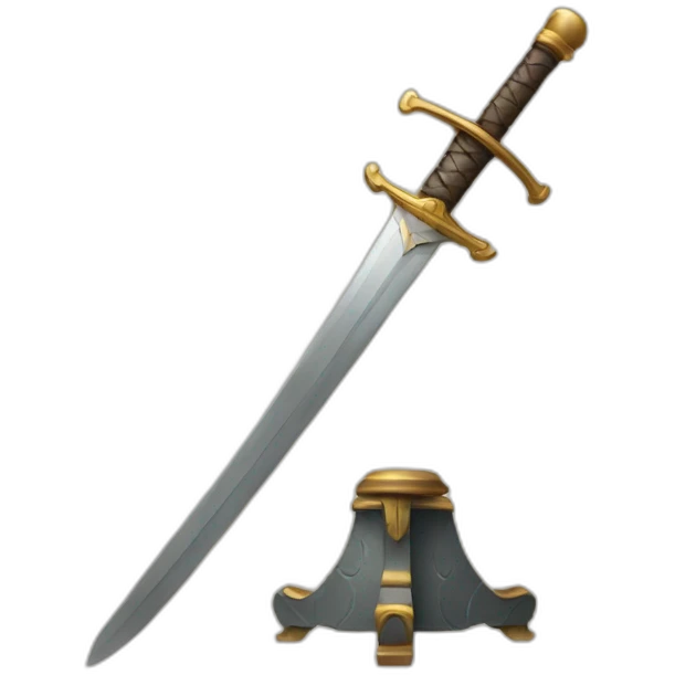 a chair base with a sword emoji