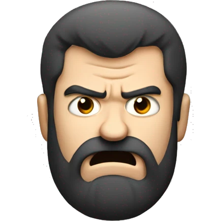 Angry hairy man emoji