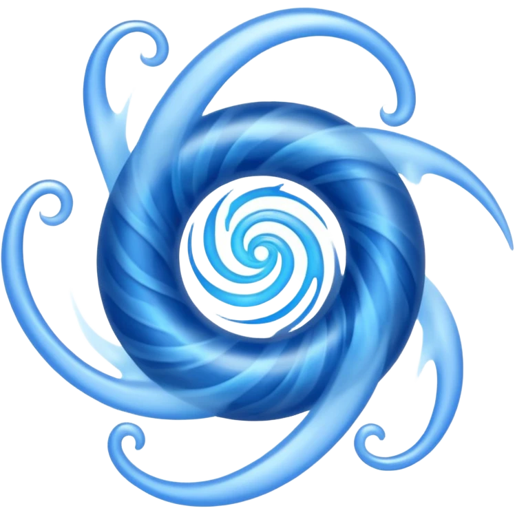 magical object blue magic mist swirl around with ancient symbol emoji