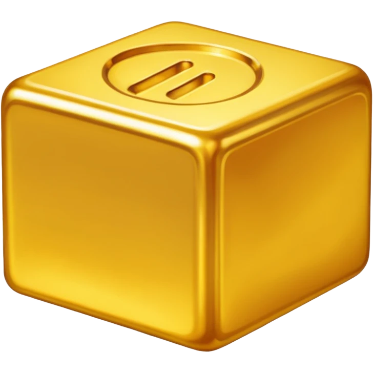Pure gold block like in Minecraft emoji