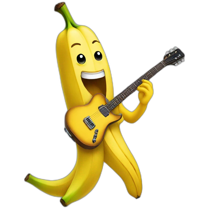 Banana-playing-guitar emoji