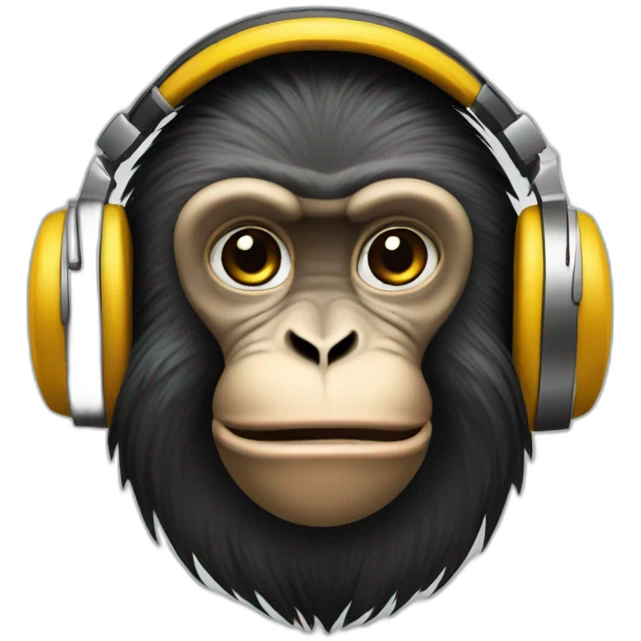 Monkey DJ emoji