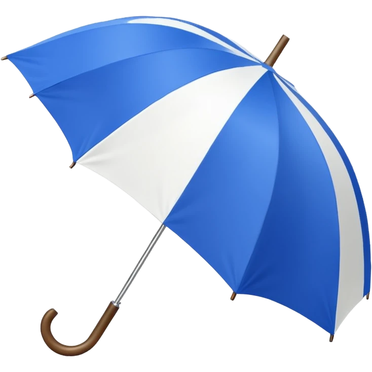 umbrella summer blue and withe emoji