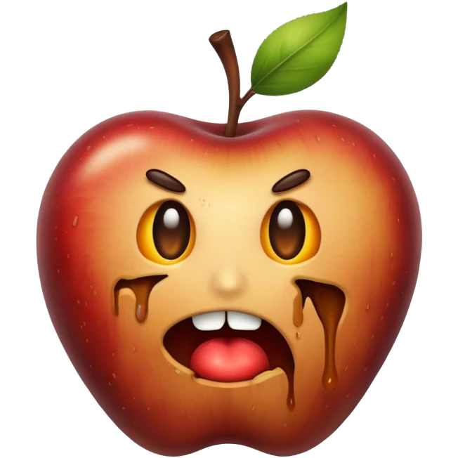 rotting apple emoji