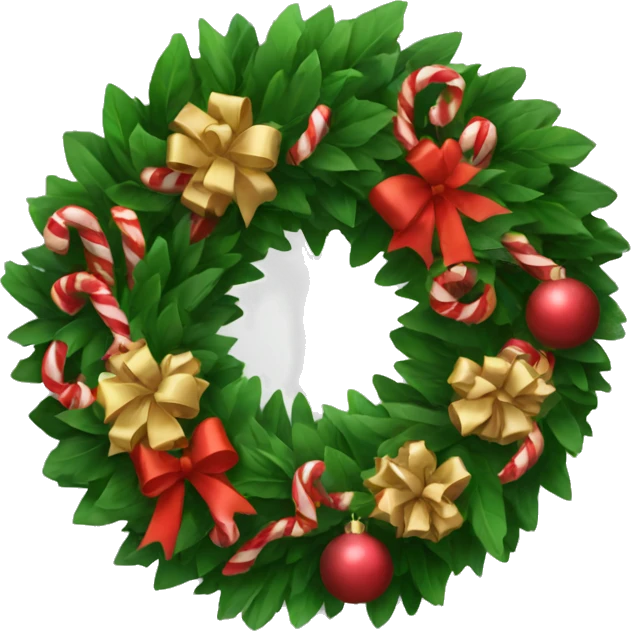 Christmas wreath emoji