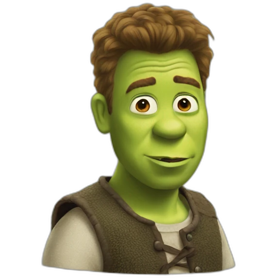 shrek as rick astly emoji