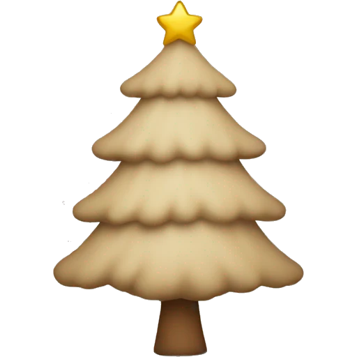 Beige Christmas tree emoji
