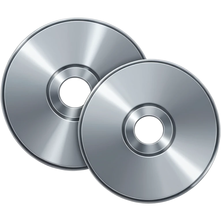 two metal computer disks emoji