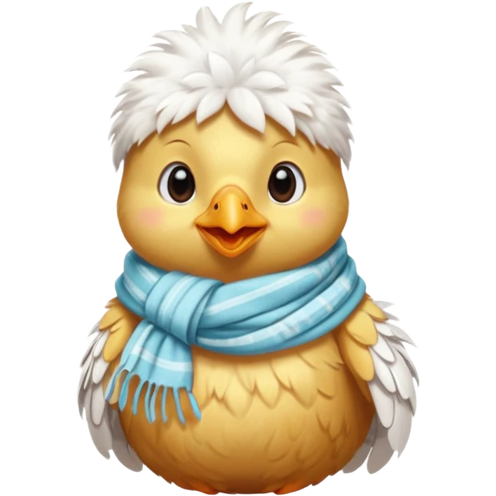 cute small chicken with scarf emoji