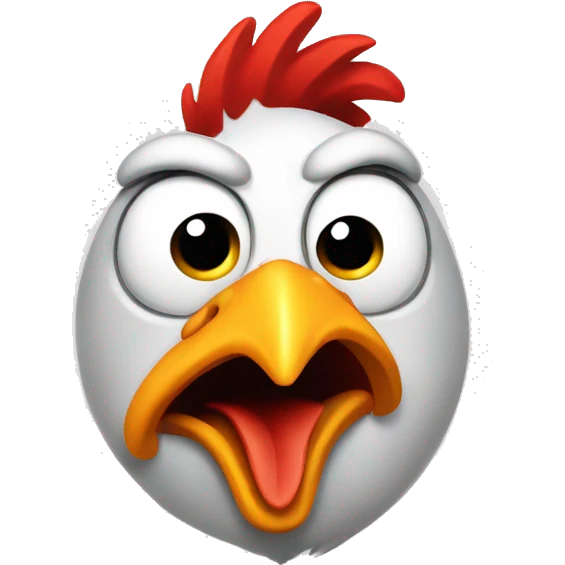  angry red chicken emoji