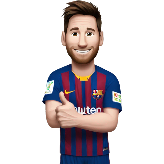 Messi thumbs up emoji