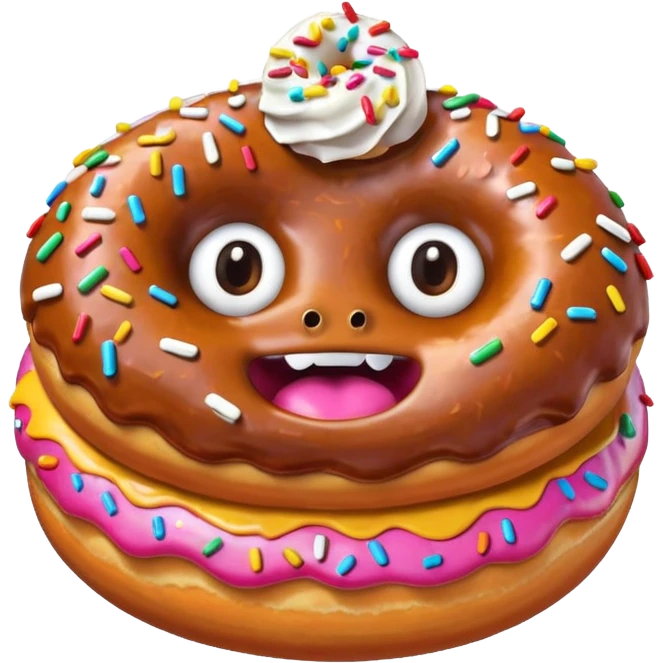 donut monster emoji