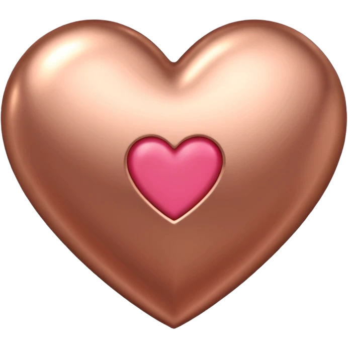 heart with a metallic rose gold finish emoji