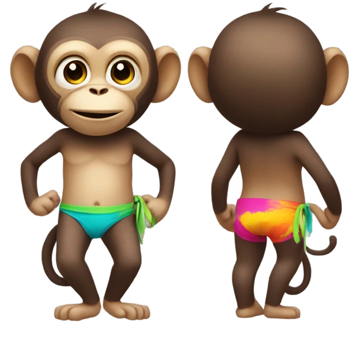 Monkey with a bikini on  emoji