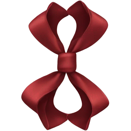 Dark red iPhone bow emoji