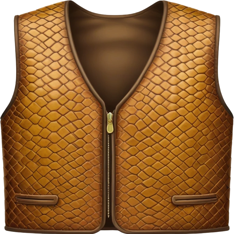 Hide vest with reptilian snake skin texture emoji