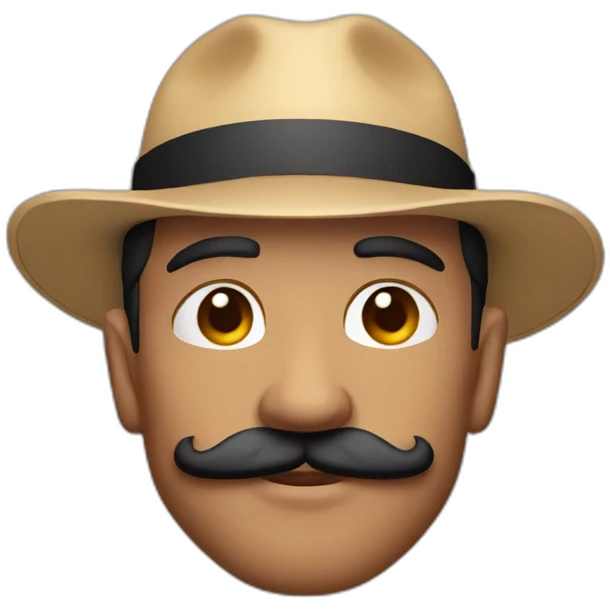Muscle mustache expressive Cuban man emoji