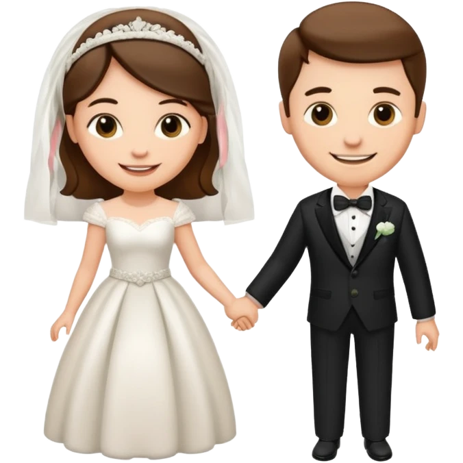 Wedding Modern Classic 2 face emoji