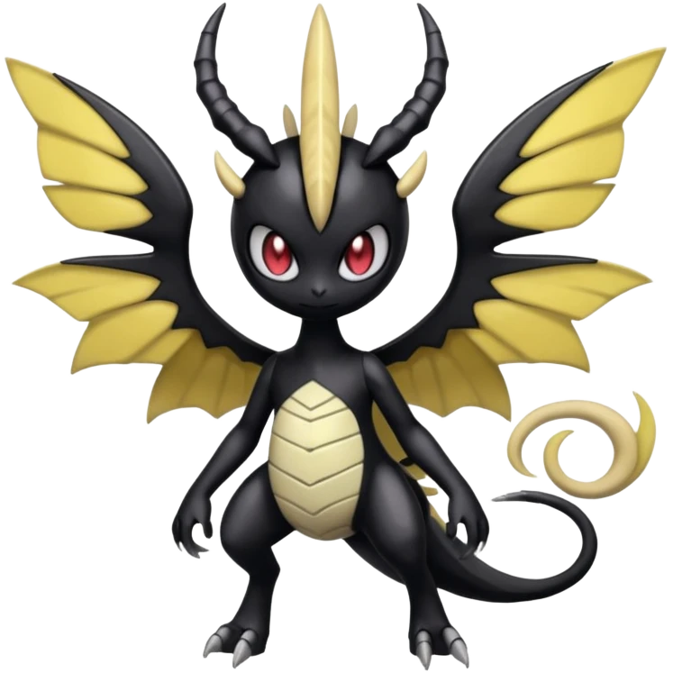 Spooky scary dark gloomy Meloetta-Giratina-Noibat-Pokémon-Fakémon-fusion-hybrid-creature emoji