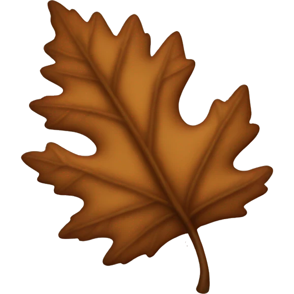 brown fall leaf emoji