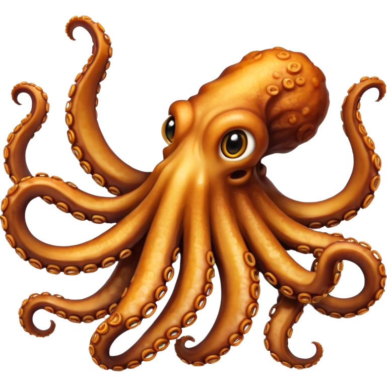 fried cooked octopus tentacles without head emoji