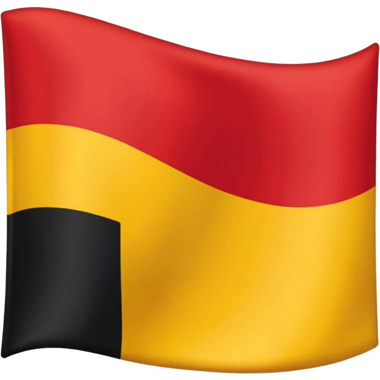 Bandera con colores, rojo, amarillo y negro, inspirada en Alemania emoji