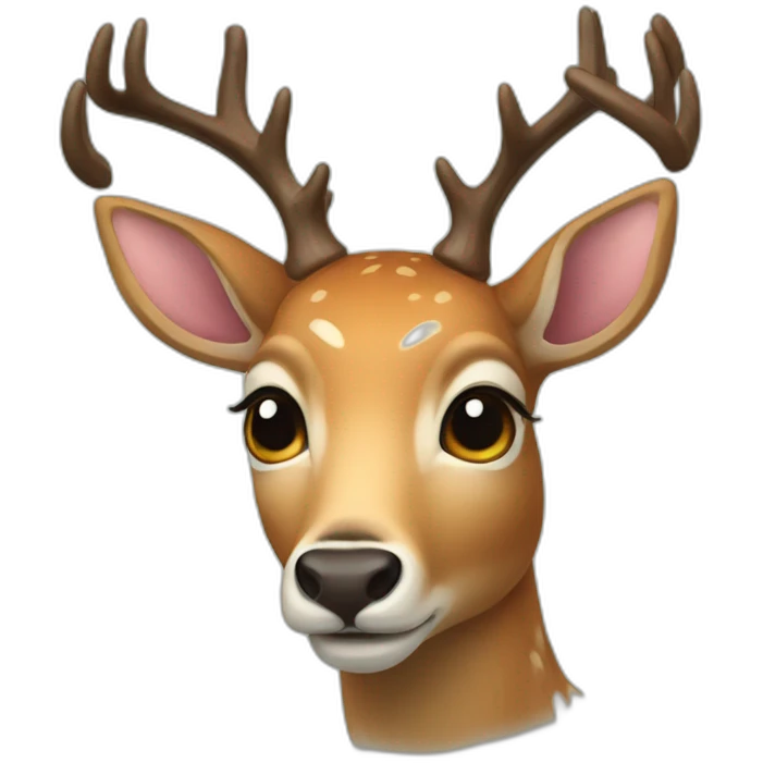 anthropomorphic deer emoji