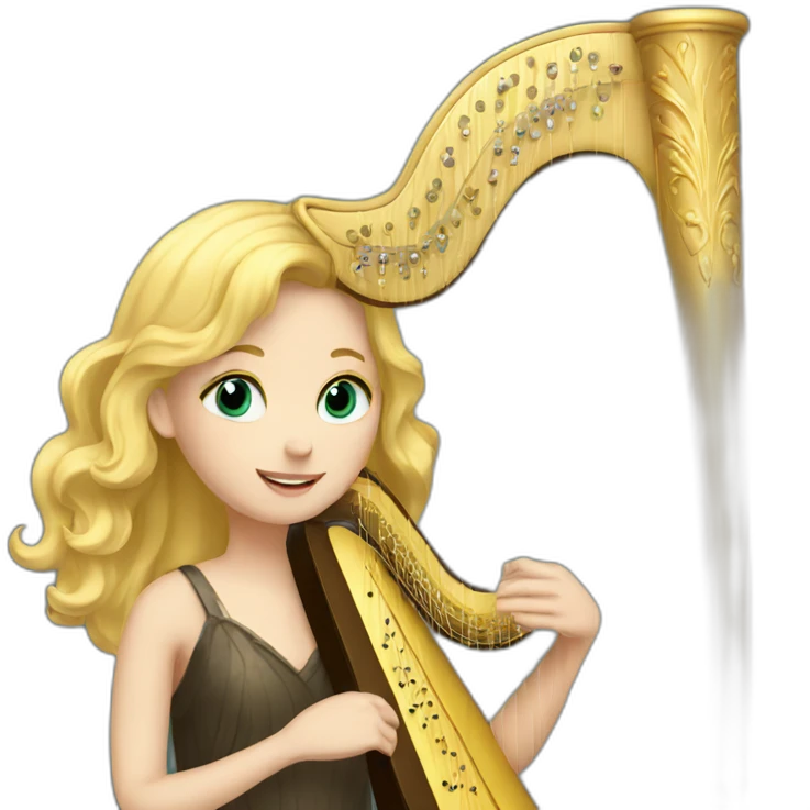 blond haired harp girl emoji