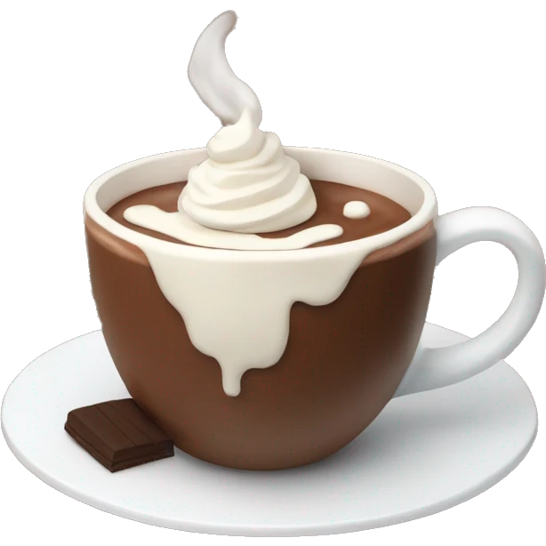 Hot chocolate with cream cup emoji