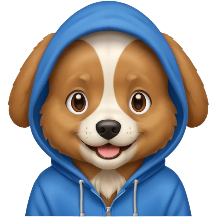 Dog wearing a hoodie emoji