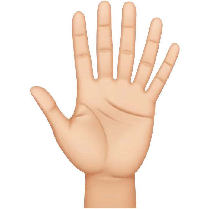 raised hand gesture signaling stop emoji