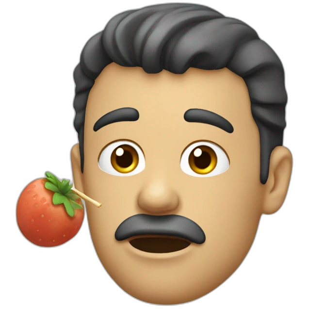 Homme qui mange crotte de nez emoji