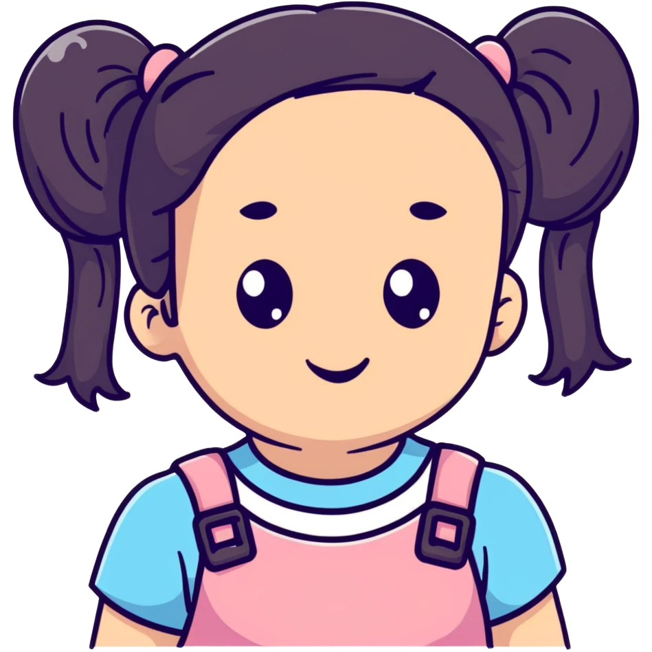 girl with pigtails emoji