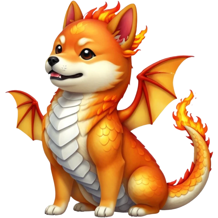 shiba dragon   emoji