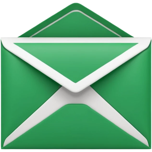 Green certified mail emoji