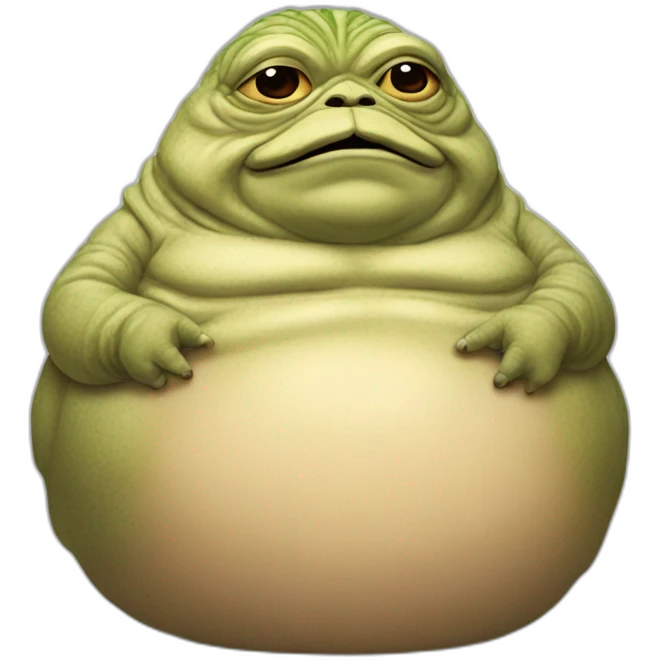 jabba the hutt but he is a white man emoji