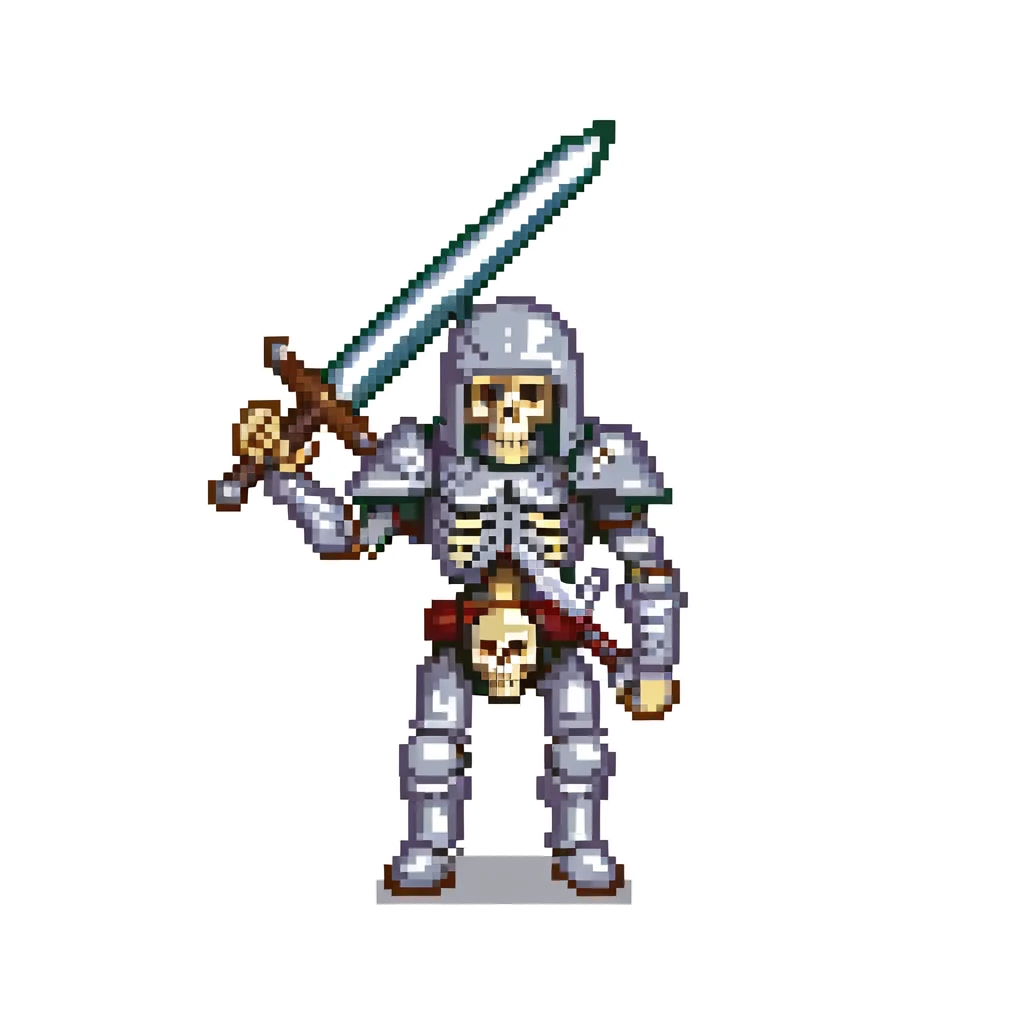 armored skeleton warrior with a large sword emoji