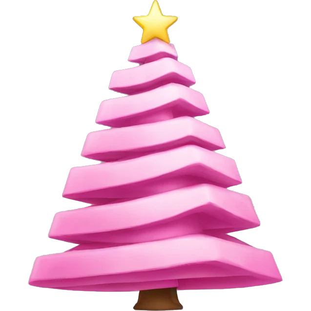 Pink Christmas tree emoji