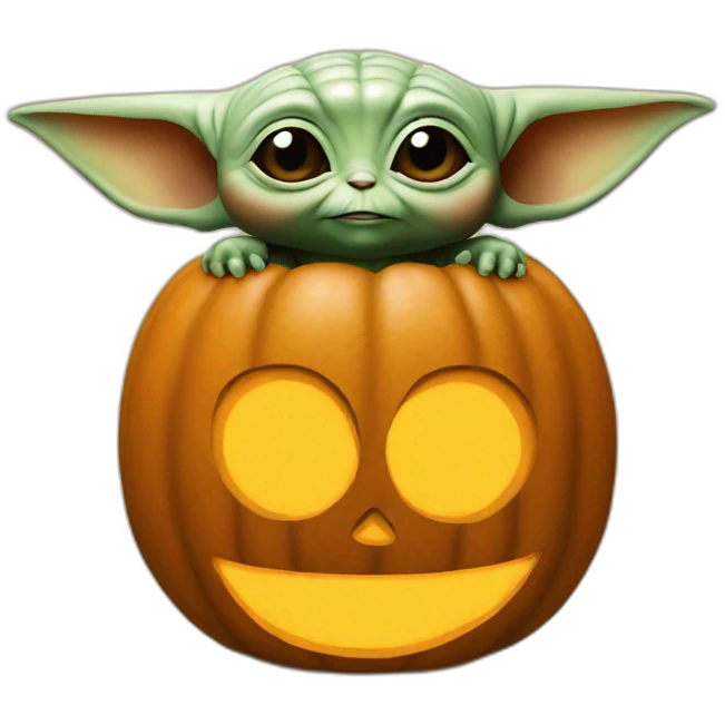 baby yoda pumpkin emoji