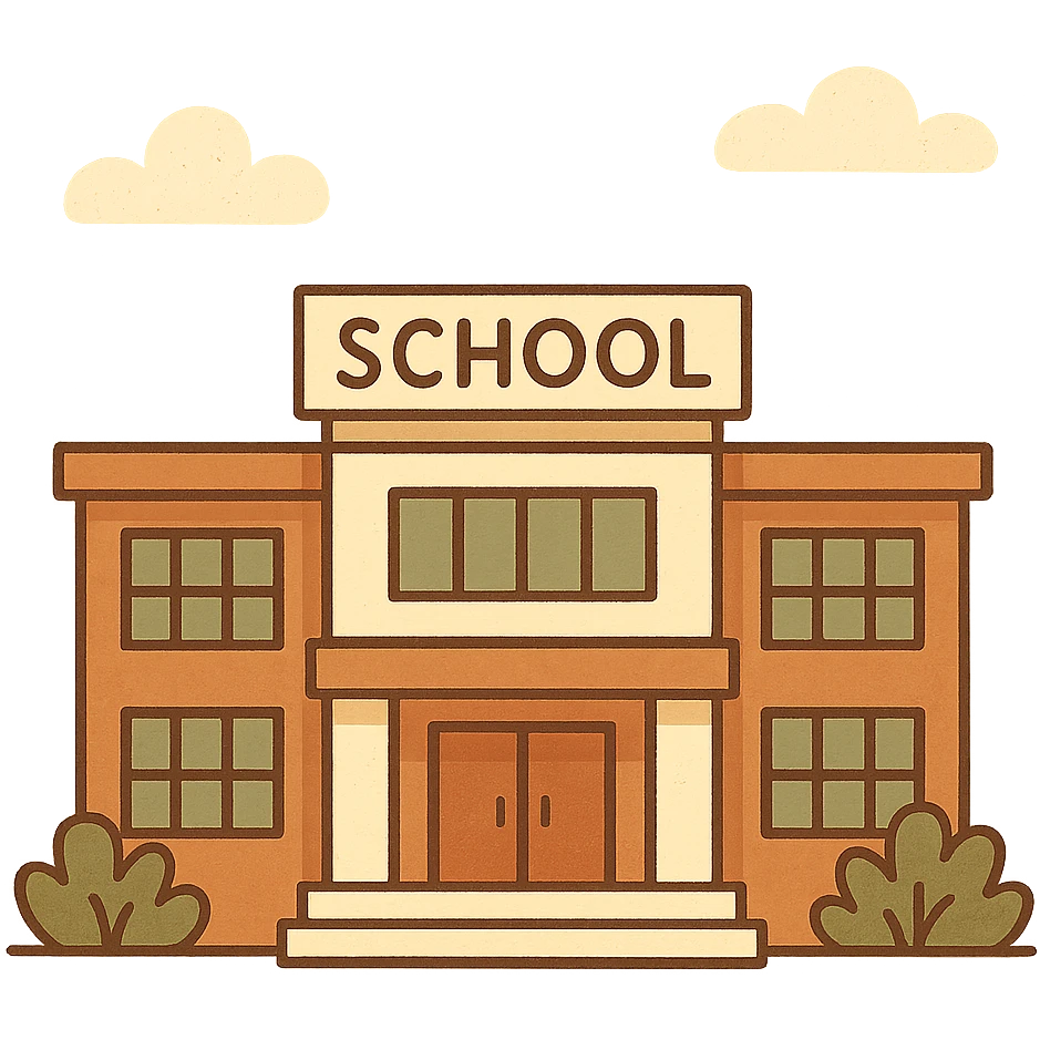 school building, modern architecture, clean lines emoji