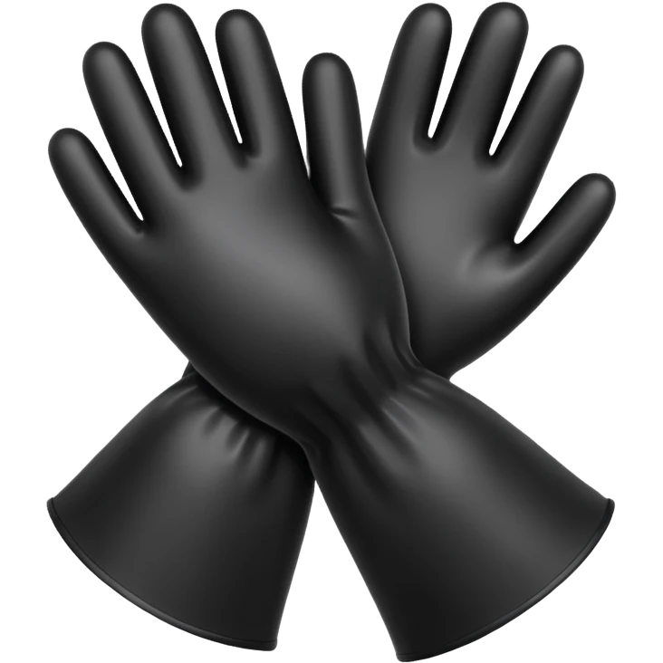 Black rubber gloves  emoji