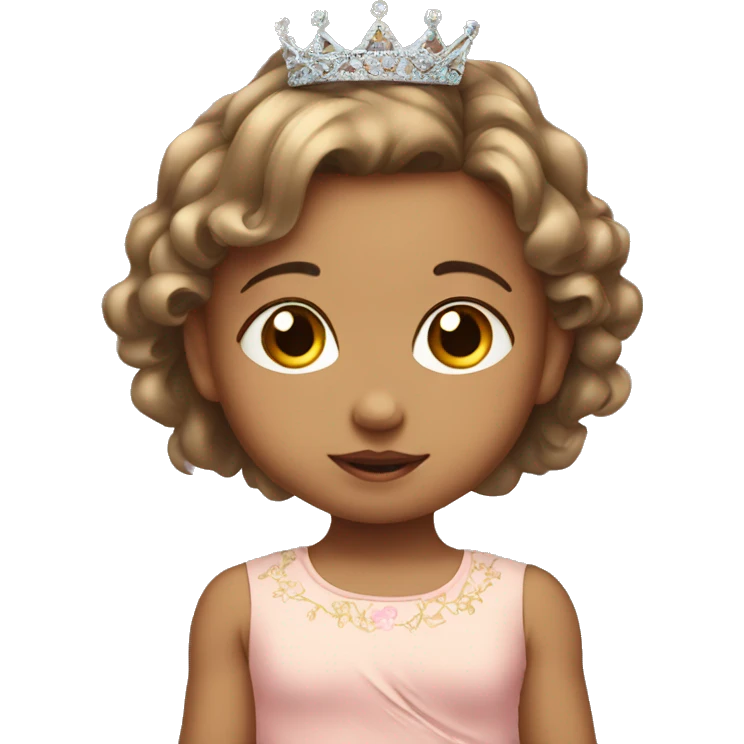 Baby girl with tiara emoji
