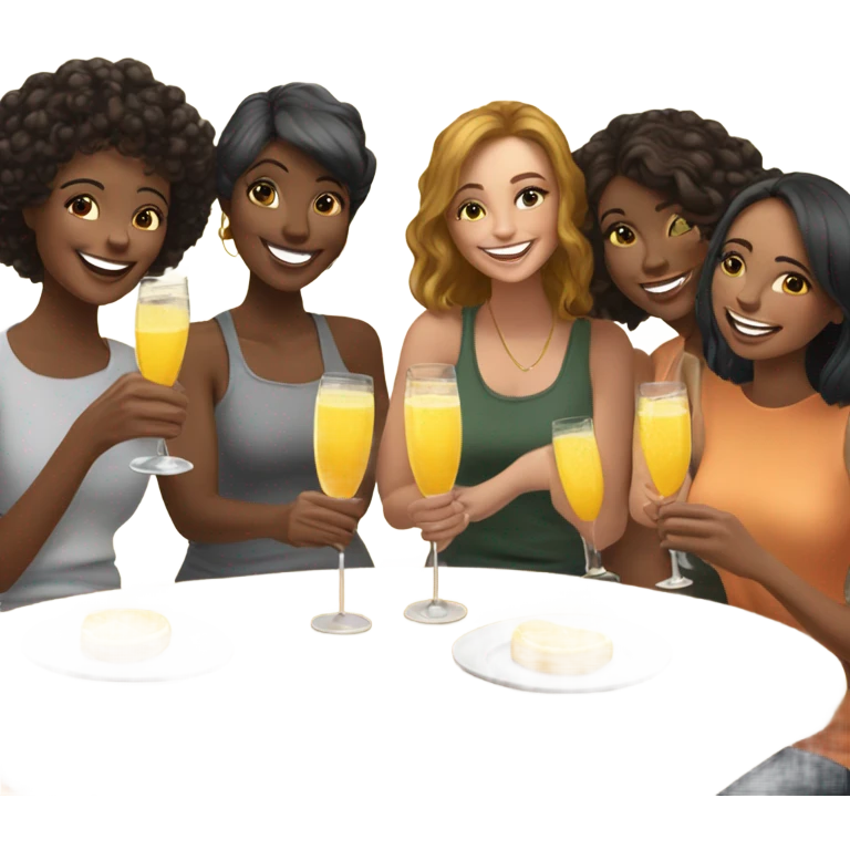 Mimosas with female friends  emoji