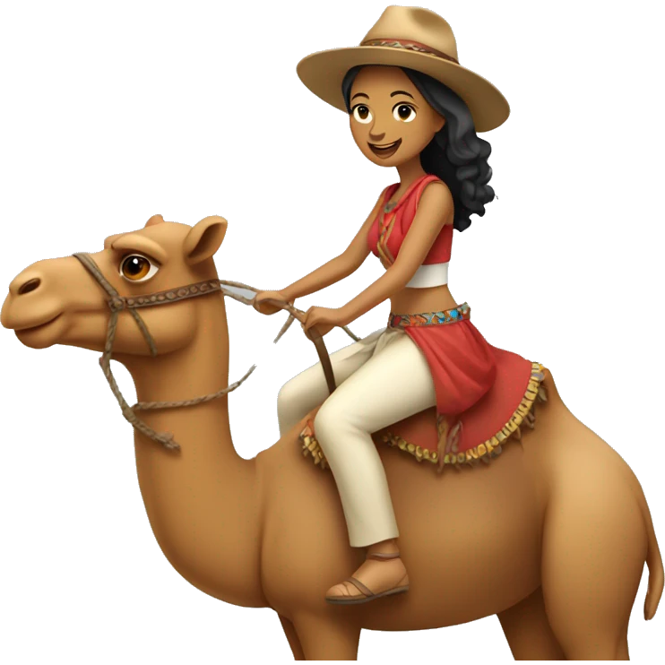 Senorita riding a camel emoji