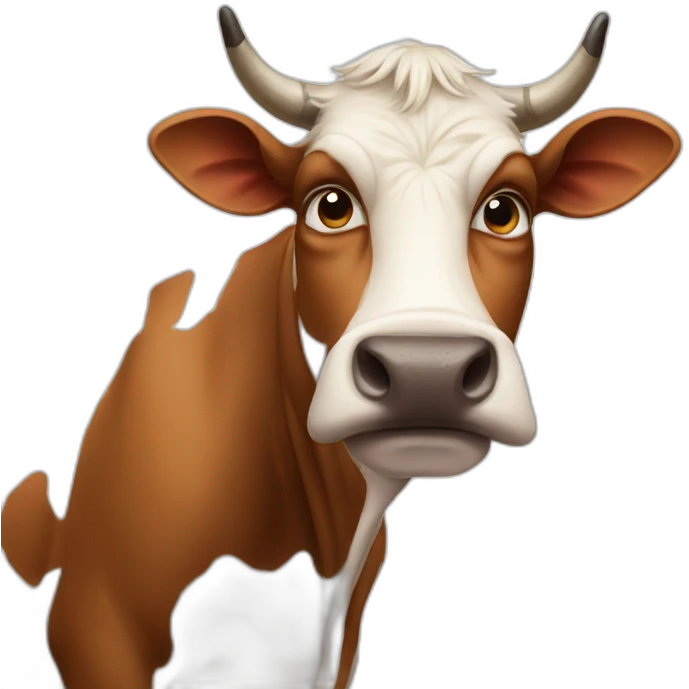Cow saying no emoji