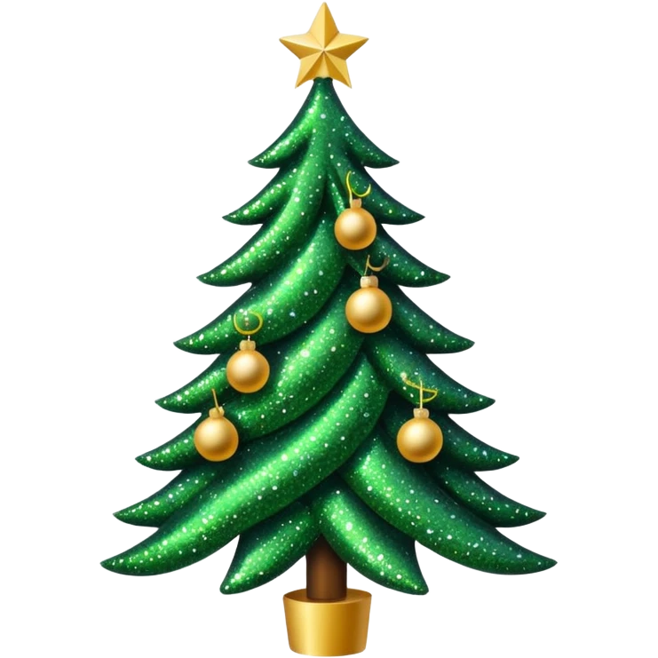 Sparkly Christmas tree emoji