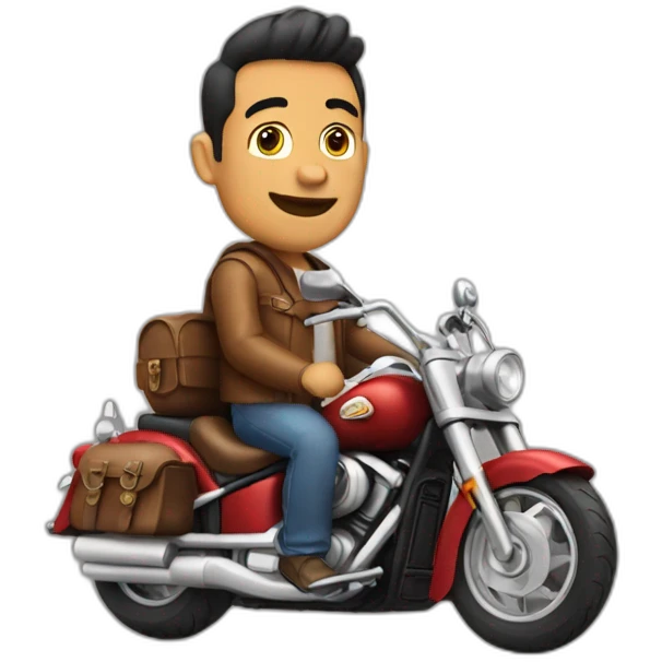 Chico en moto emoji