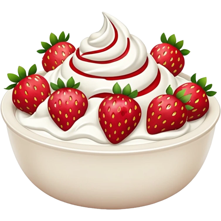 Frutillas con crema emoji