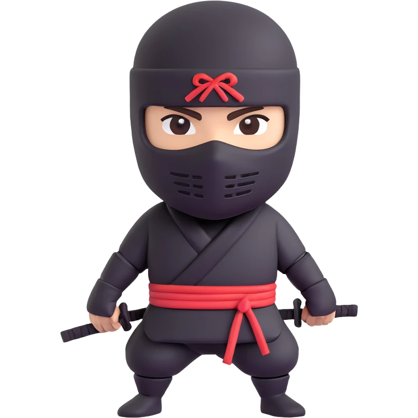 ninja, simple and bold emoji