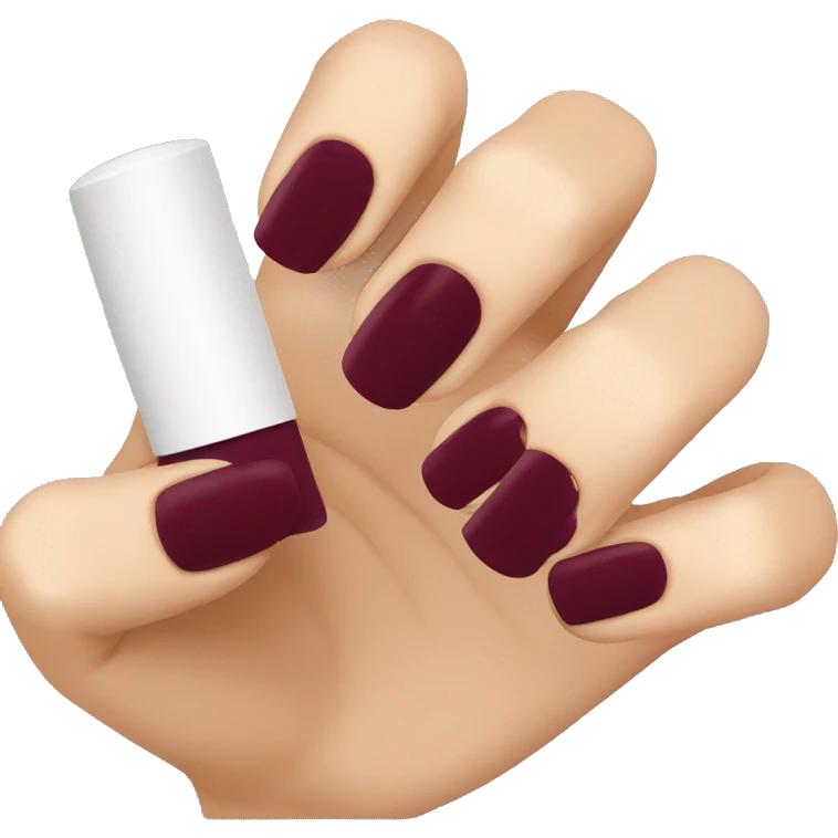 Burgundy nail color emoji